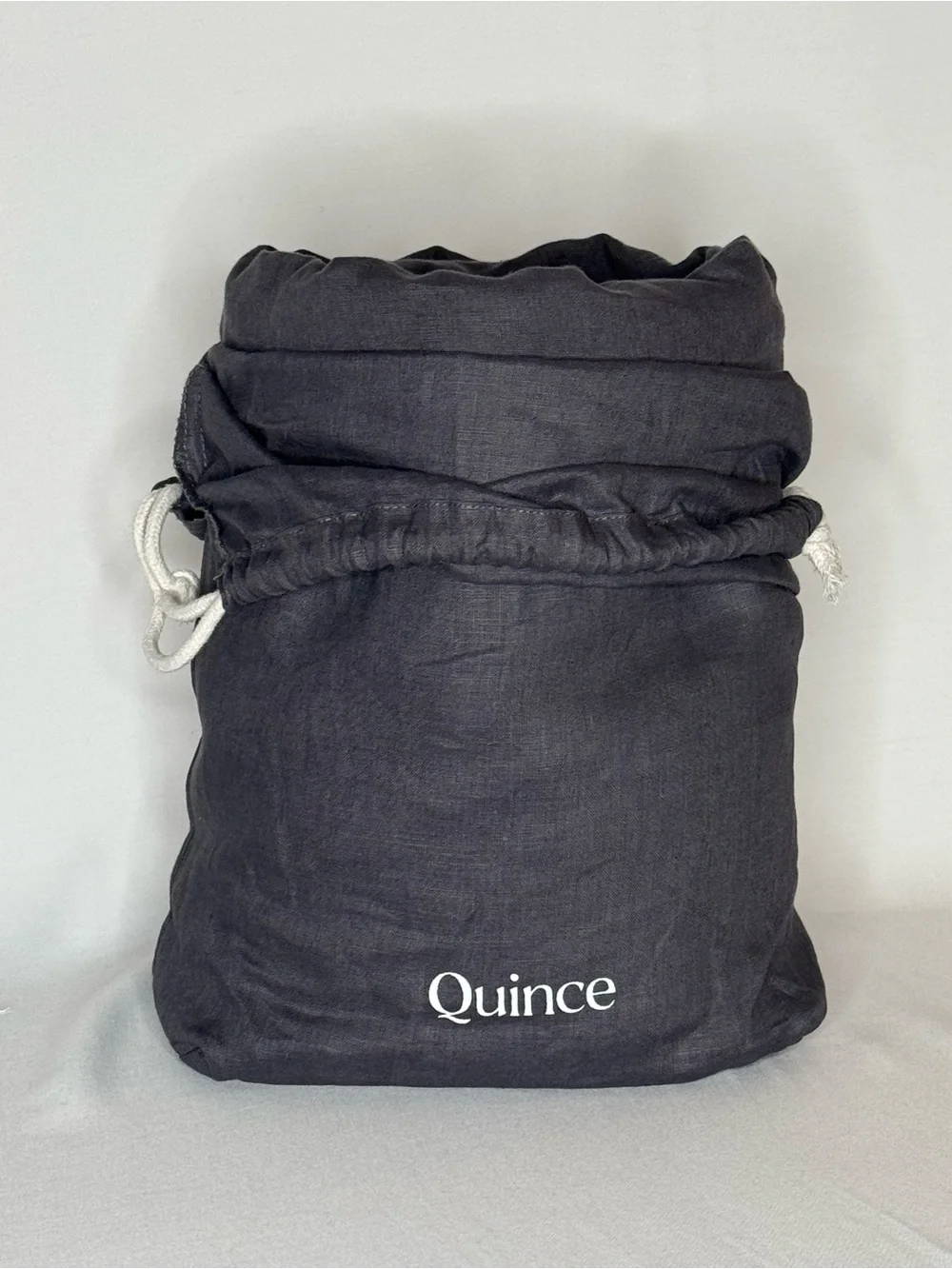 Quince European Linen Duvet Cover Queen Charcoal Gray 100% Linen